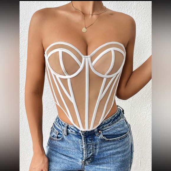 Luxe sexy bustier bralette crop top - Picture 3 of 6